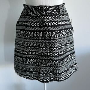 Black and White Patterned Skirt